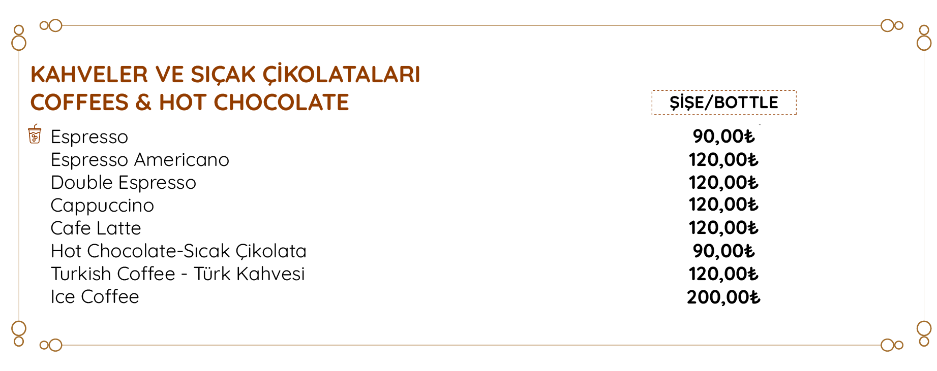 Kahve ve Sıcak Çikolata